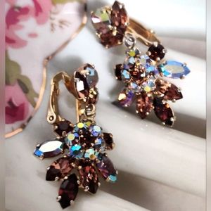 Stunning Signed Sherman Dangling Earrings